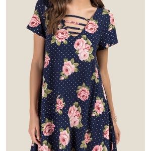 Fallon Polka Dot Shift Dress.